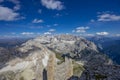 View from Tre Cime di Lavaredo peaks, Dolomiti Alps